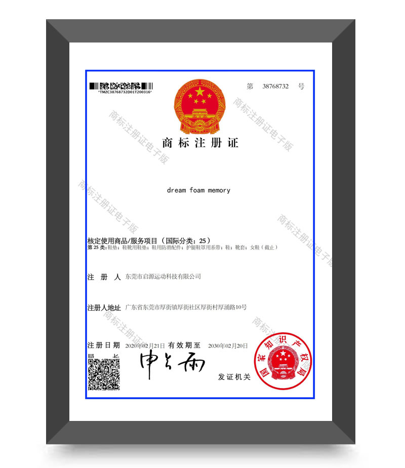 dream foam memory商標專利